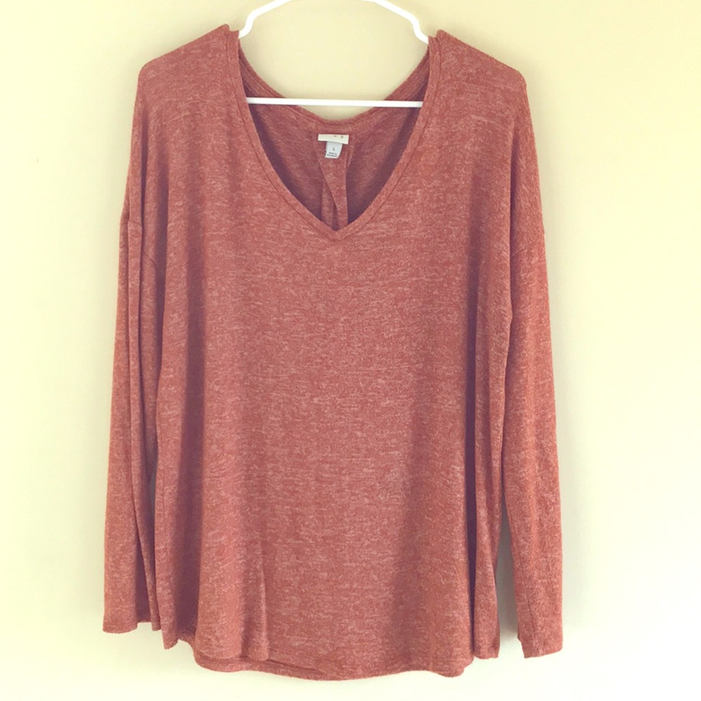 Comfortable rust color sweater
